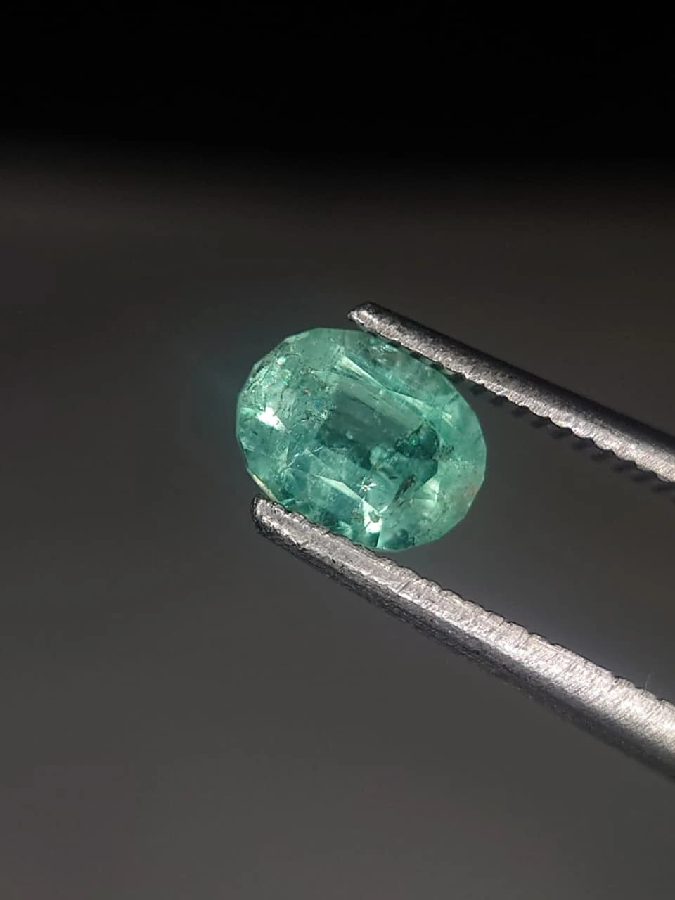 0.7ct Natural Oval Faceted Panjsher Emerald from Afghanistan — view 2